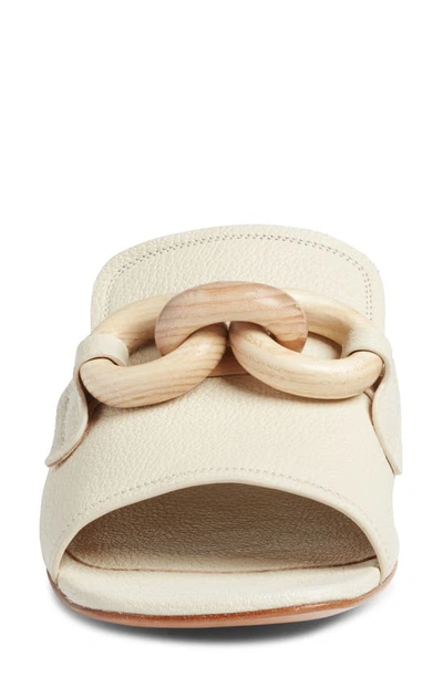 Pedro Garcia Enna Slide Sandal In Ivory Petitgrain