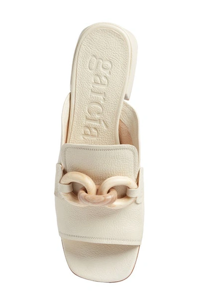 Pedro Garcia Enna Slide Sandal In Ivory Petitgrain