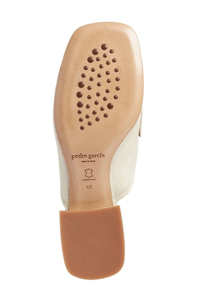 Pedro Garcia Enna Slide Sandal In Ivory Petitgrain