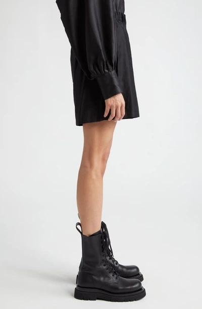 Shop Max Mara Piadena Cotton Sateen Shorts In Black