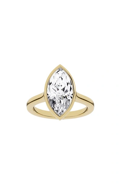 Shop Jennifer Fisher 18k Gold Marquise Lab Created Diamond Solitaire Ring In 18k Yellow Gold