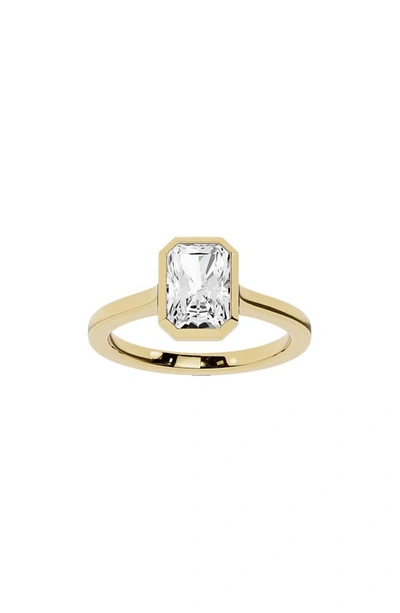 Shop Jennifer Fisher 18k Gold Radiant Lab Created Diamond Solitaire Ring In 18k Yellow Gold