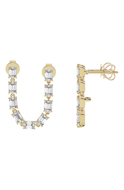 Shop Jennifer Fisher 18k Gold Lab Created Diamond Double Post Dangler Drop Earrings In 18k Yellow Gold