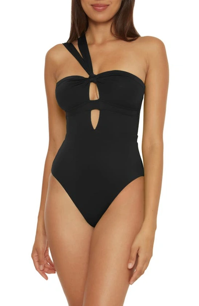 Shop Becca Color Code Cutout One-piece Swimsuit In Black