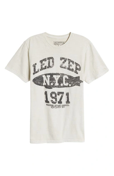 Shop Philcos Led Zeppelin Nyc Blimp Cotton Graphic T-shirt In Sand