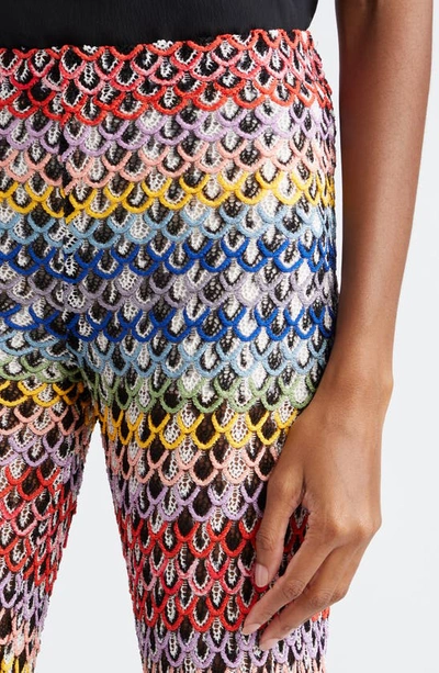 Shop Missoni Colorful Loop Knit Trousers In Krg0072 Multicolor
