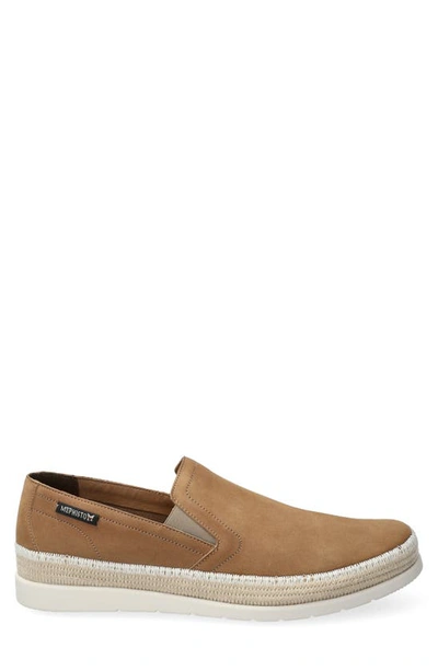 Shop Mephisto Volker Slip-on Sneaker In Taupe