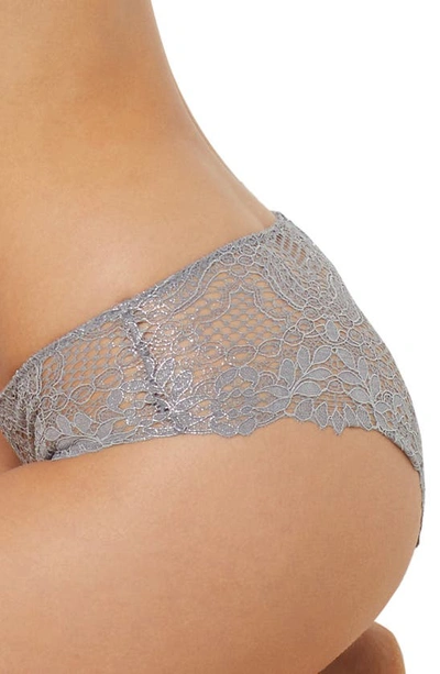 Shop Etam Success Lace Shorty Briefs In Grey