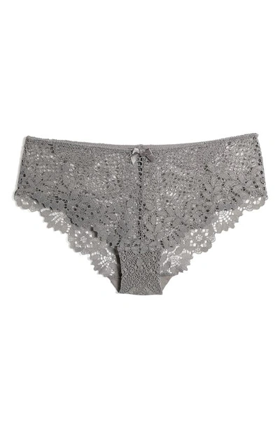 Shop Etam Success Lace Shorty Briefs In Grey