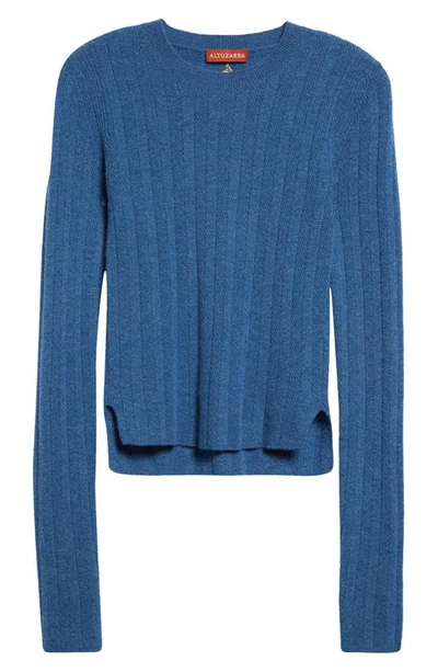 Shop Altuzarra Wynter Cashmere Sweater In Denim Blue