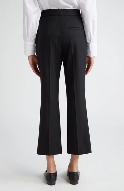 Shop Maria Mcmanus High Waist Stretch Wool Crop Pants In Black