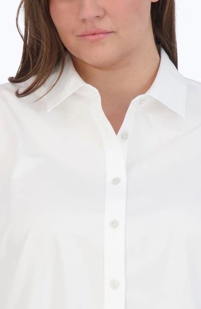 Foxcroft Meghan Cotton Button-up Shirt In White