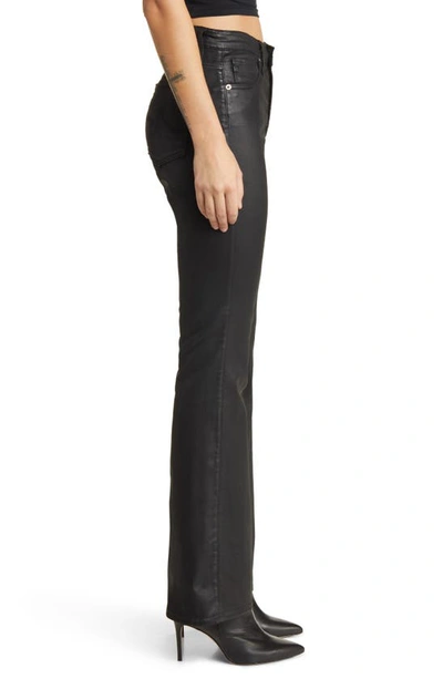 Shop Ag Farrah Coated High Waist Bootcut Jeans In Super Black