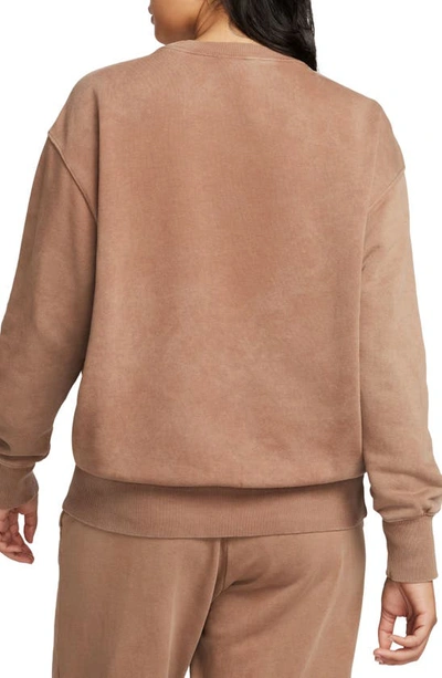 Shop Nike Sportswear Phoenix Oversize Fleece Sweatshirt In Archaeo Brown