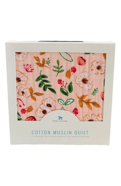 Shop Little Unicorn Original Cotton Muslin Quilt In Vintage Floral