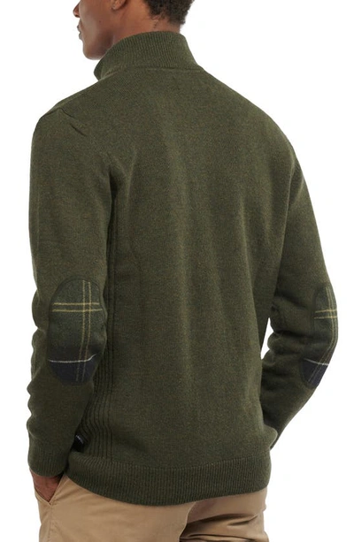 Shop Barbour Holden Wool Pullover In Olive Marl