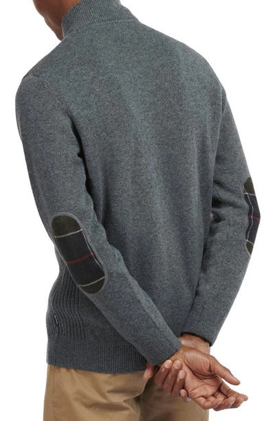 Barbour Holden Wool Half-zip Pullover In Mid Grey Marl
