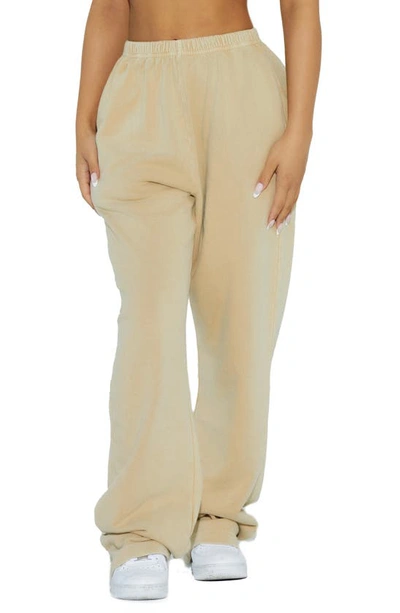 Shop Naked Wardrobe Make You Sweat Oversize Sweatpants In Light Beige