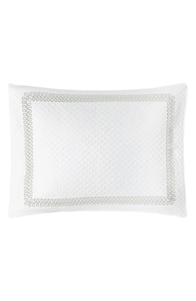 Matouk Astor Braid Matelassé Pillow Sham In Silver