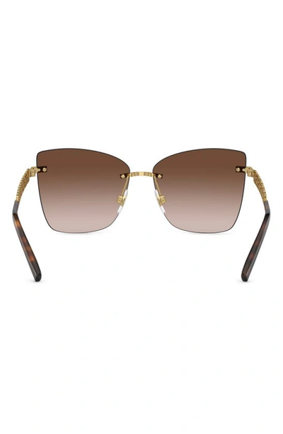Shop Dolce & Gabbana 59mm Gradient Butterfly Sunglasses In Brown Gradient