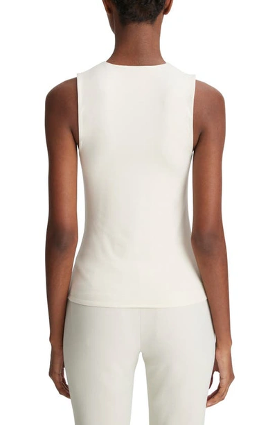 Shop Vince Sleeveless Fitted Top In Feather