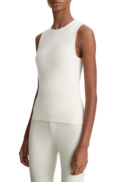 Shop Vince Sleeveless Fitted Top In Feather