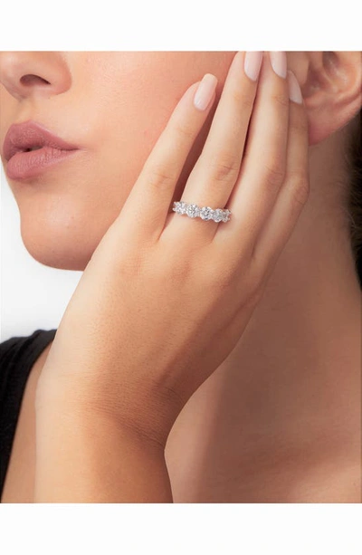 Shop Badgley Mischka 14k White Gold Round Lab Created Diamond 5-stone Ring