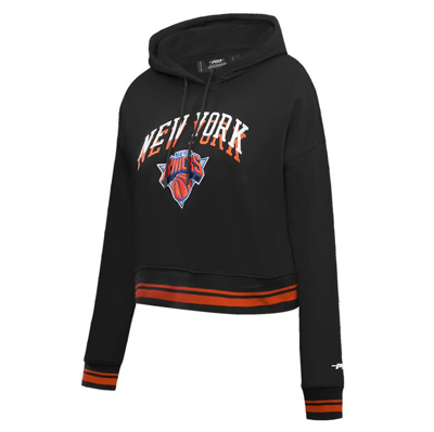 Shop Pro Standard Black New York Knicks 2023/24 City Edition Cropped Pullover Hoodie