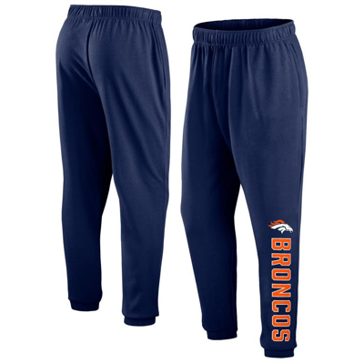 Shop Fanatics Branded Navy Denver Broncos Chop Block Fleece Sweatpants