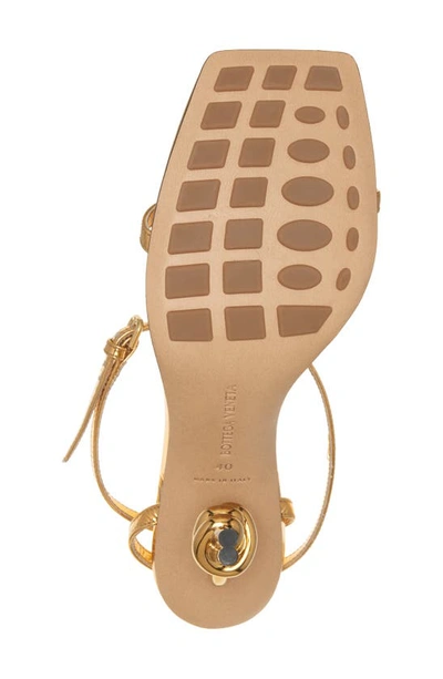 Shop Bottega Veneta Knot Sandal In Gold