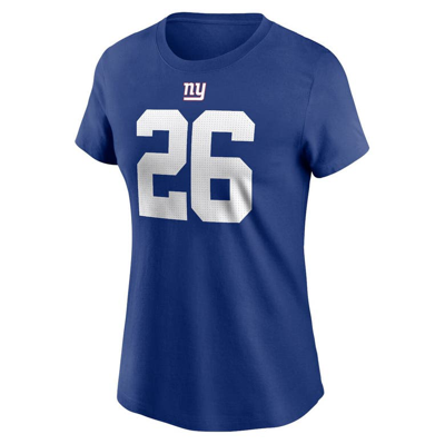 Shop Nike Saquon Barkley Royal New York Giants Player Name & Number T-shirt
