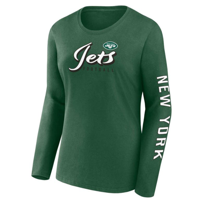 Shop Fanatics Branded Green/white New York Jets Two-pack Combo Cheerleader T-shirt Set