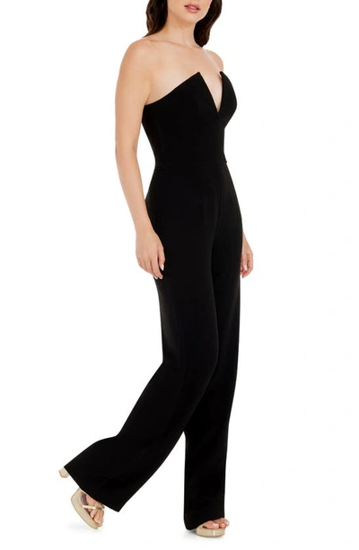Dress The Population Fernanda Strapless Jumpsuit In Black