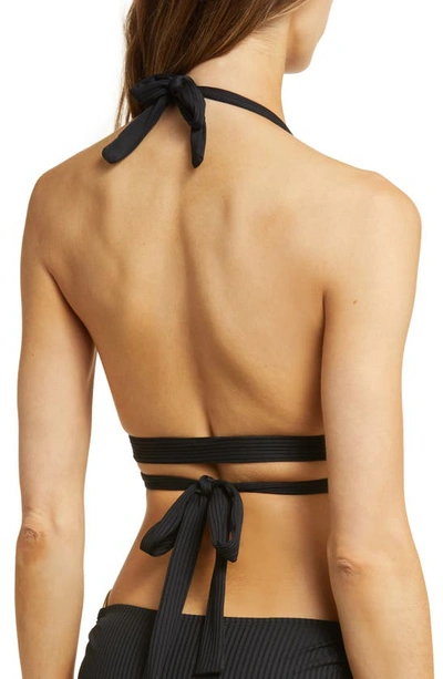 Shop Vitamin A ® Sirena Cutout Wrap Bikini Top In Black Ecorib