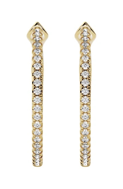 Shop Jennifer Fisher 18k Gold Lab Created Diamond Hoop Earrings In 18k Yellow Gold