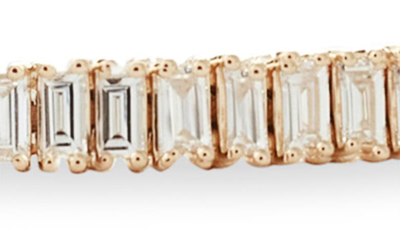 Ef Collection Diamond Baguette Eternity Bracelet In Yellow Gold