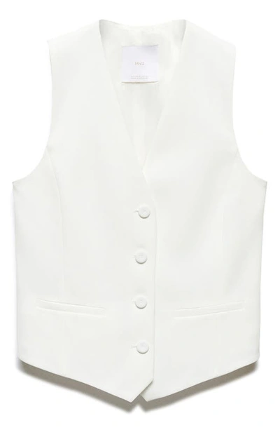 Mango Women's Buttons Suit Waistcoat In Off White