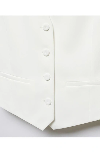 Mango Women's Buttons Suit Waistcoat In Off White