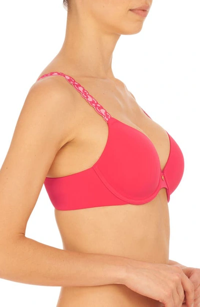 Shop Natori Pure Luxe Underwire T-shirt Bra In Hibisc/ Bls