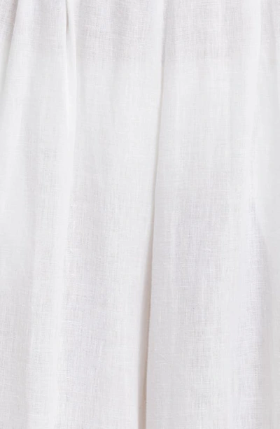 Shop Vitamin A The Getaway High Waist Wide Leg Linen Cover-up Pants In White Eco Linen