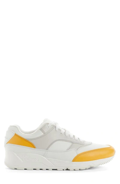 Shop Saint Laurent Cin 15 Sneaker In Yuka Yellow/ Blanc Op
