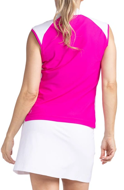 Shop Kinona Cap To Tap Polo Golf Tank In Open Air Pink