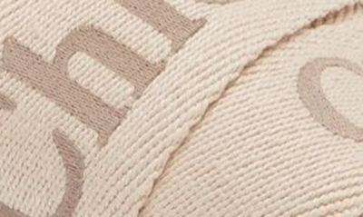 Chloé X High Summer Woody Embroidered Logo Flat Sandals In Neutral