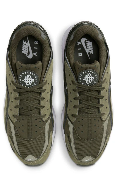 Shop Nike Air Huarache Sneaker In Khaki/ White/ Olive/ Sequoia