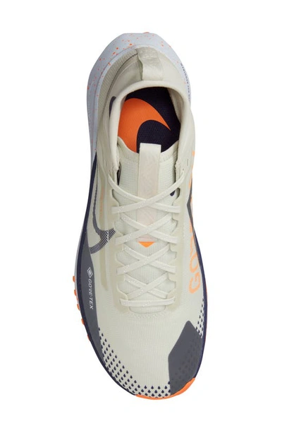 Shop Nike React Pegasus Trail 4 Gore-tex® Waterproof Running Shoe In Sea Glass/ Purple Ink/ Orange