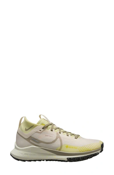 Shop Nike React Pegasus Trail 4 Gore-tex® Waterproof Running Shoe In Pale Ivory/ Olive/ Green