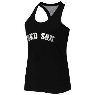 Shop The Wild Collective Black Boston Red Sox Tonal Athleisure Racerback Tank Top