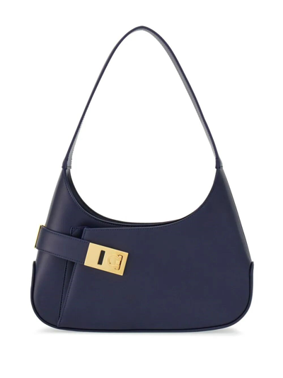 Shop Ferragamo Hobo Shoulder Bag In Blue