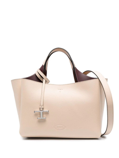 Shop Tod's Leather Mini Bag In Pink & Purple