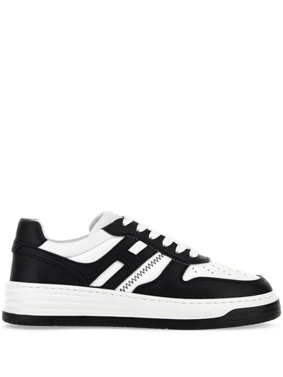 Hogan H630 Sneakers With Rubber Sole And Perforated Detailing In Black